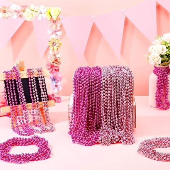 Breast Cancer Awareness Pink Beads & Accessories, 160 Pieces - Picture 1 of 16